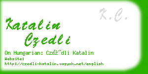 katalin czedli business card